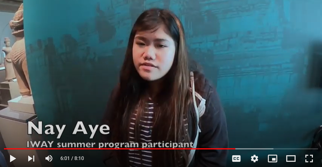 Screenshot from HIPUP IWAY participant video of Nay Aye, speaking to camera