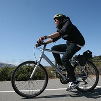 man on bicycle