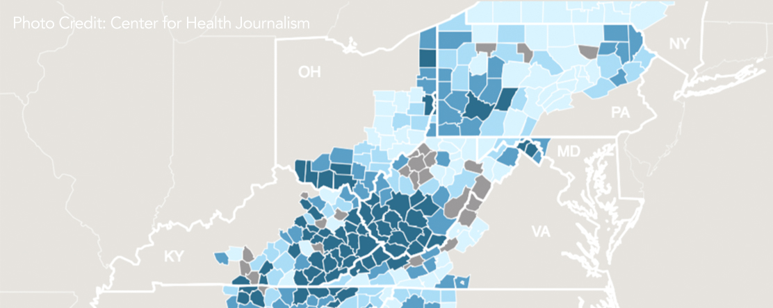 Map of health disparity