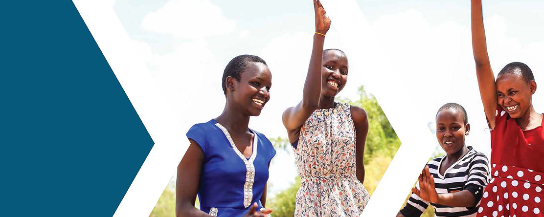 image: four young girls