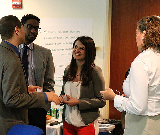 Group of people at public health meeting