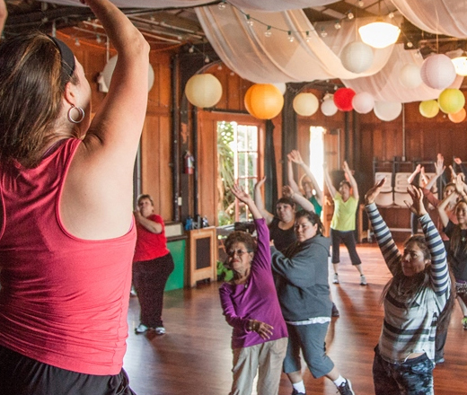 group exercise at community center