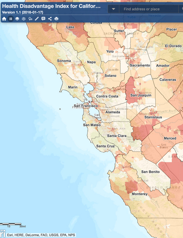 Image for Mapping Health Disadvantages in California