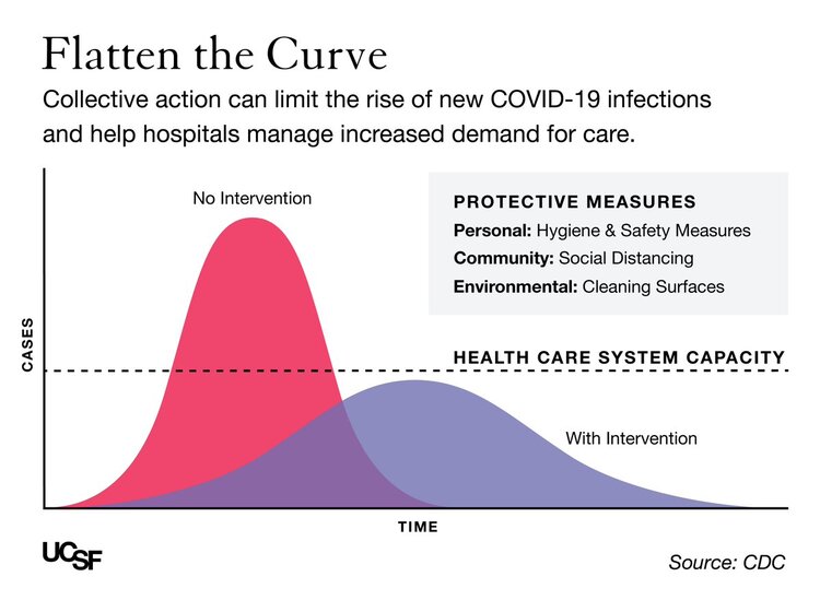 image: Flattening the Curve graph