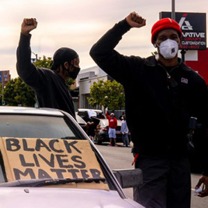 image: people supporting Black Lives Matter