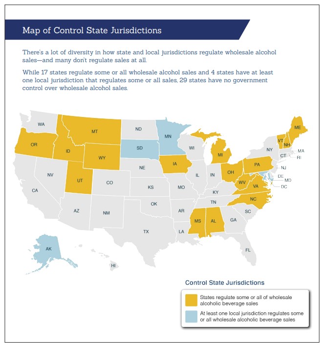 image: Map of Control State Jurisdictions