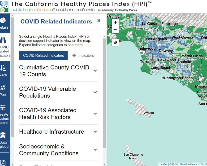 HPI COVID Map screenshot