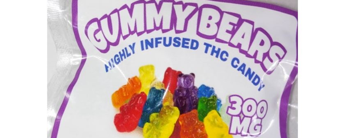 a bag of THC gummy bears