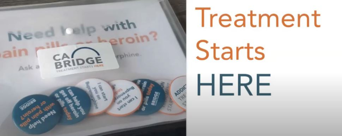 buttons from CA Bridge and the phrase "treatment starts here"