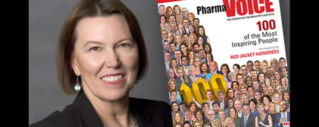 PHI CEO and President Mary Pittman and the Pharma Voice magazine cover