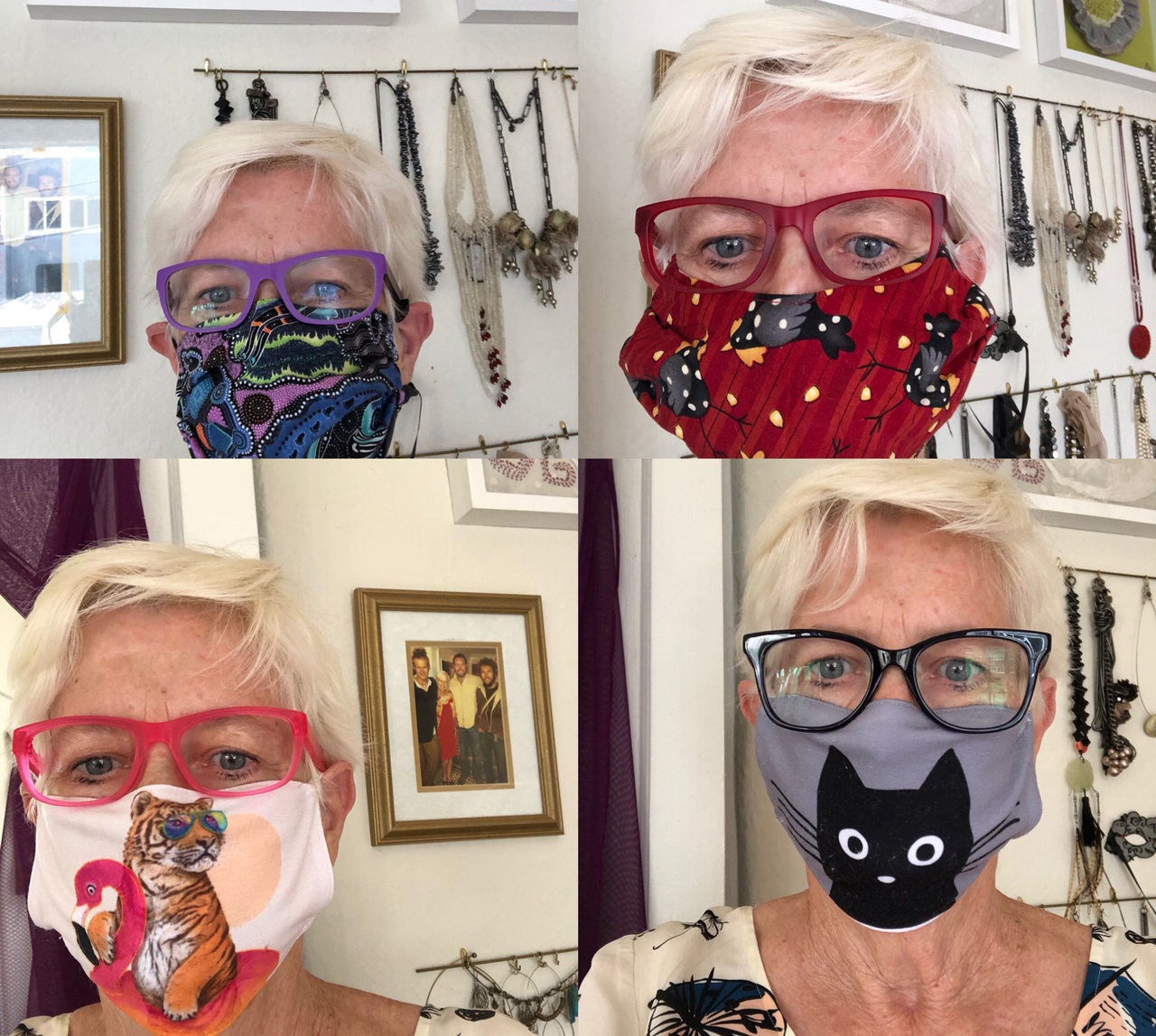 Julie wearing a face mask