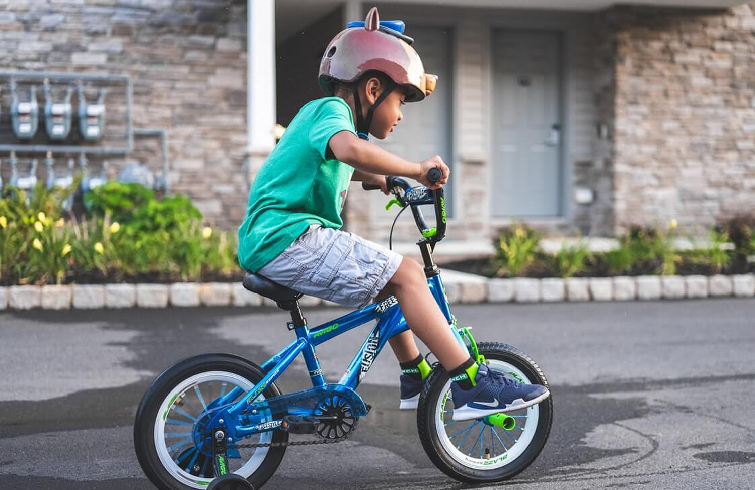 child on bike