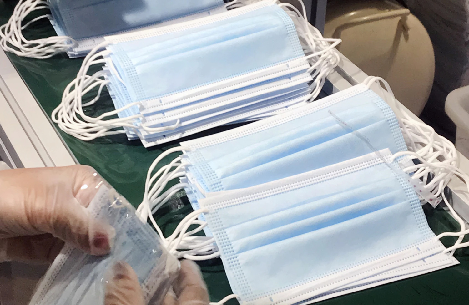 PPE masks in production