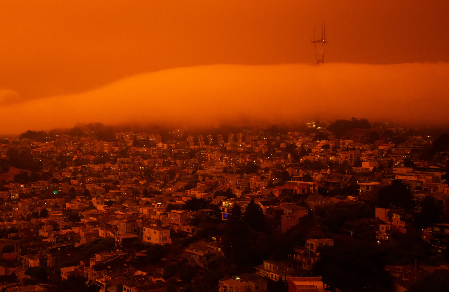 wildfire smoke in CA community