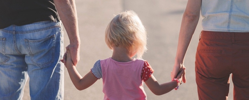 Family holding hands