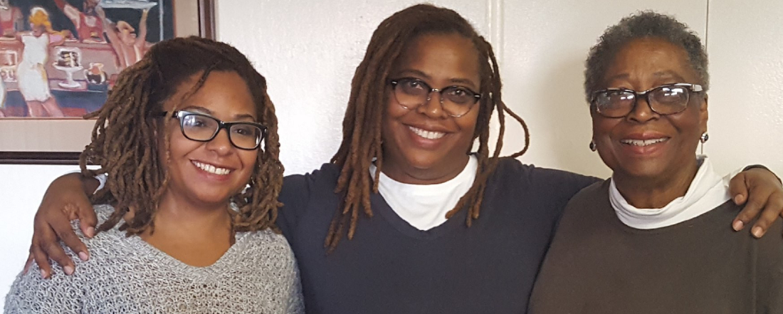 Akilah Shahid pictured with her Mom and Grandmother