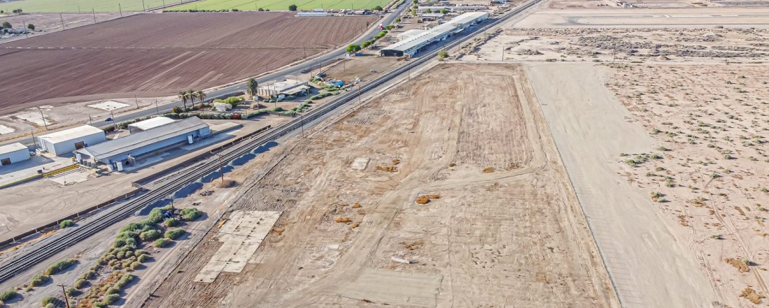 aerial view of an industrial facility, the PureGro plant in Brawley CA