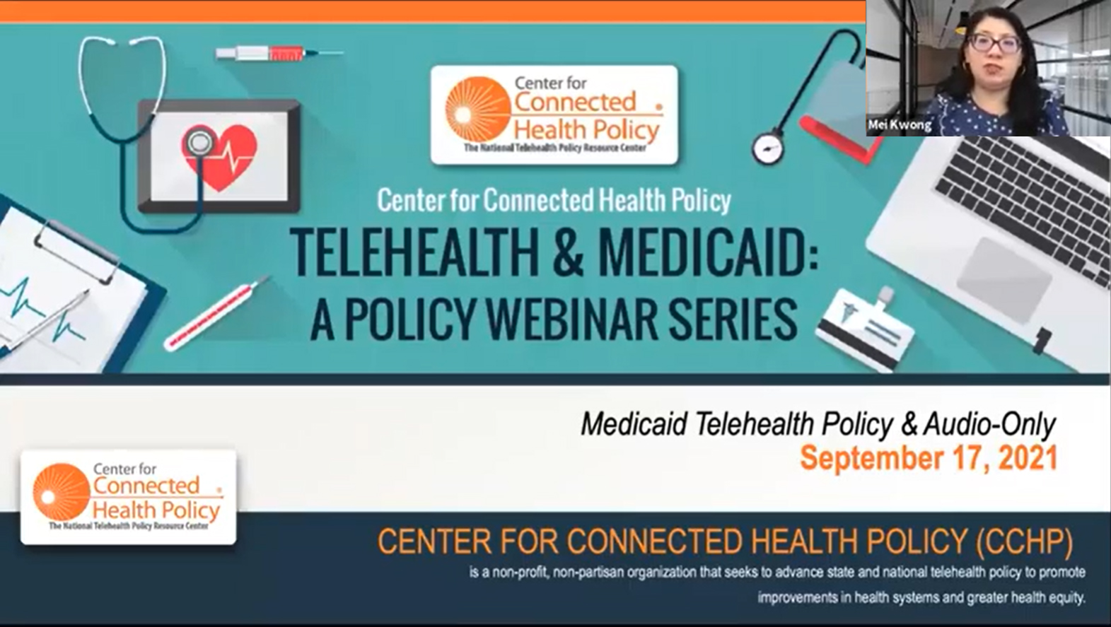 screenshot of telehealth & medicaid webinar