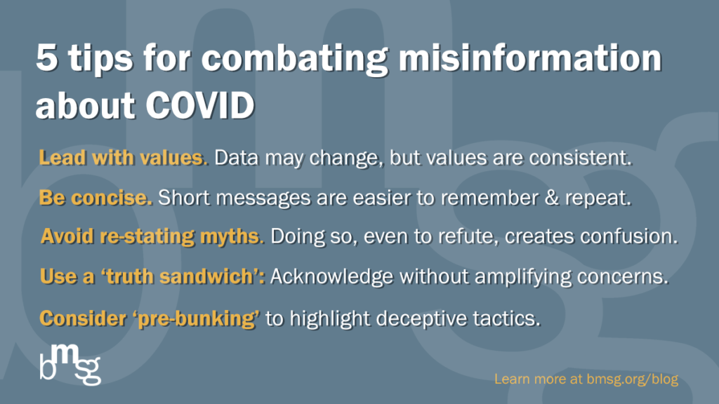 5 tips for combting misinformation about COVID