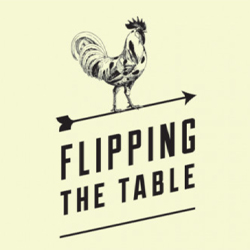 Flipping the table logo with rooster