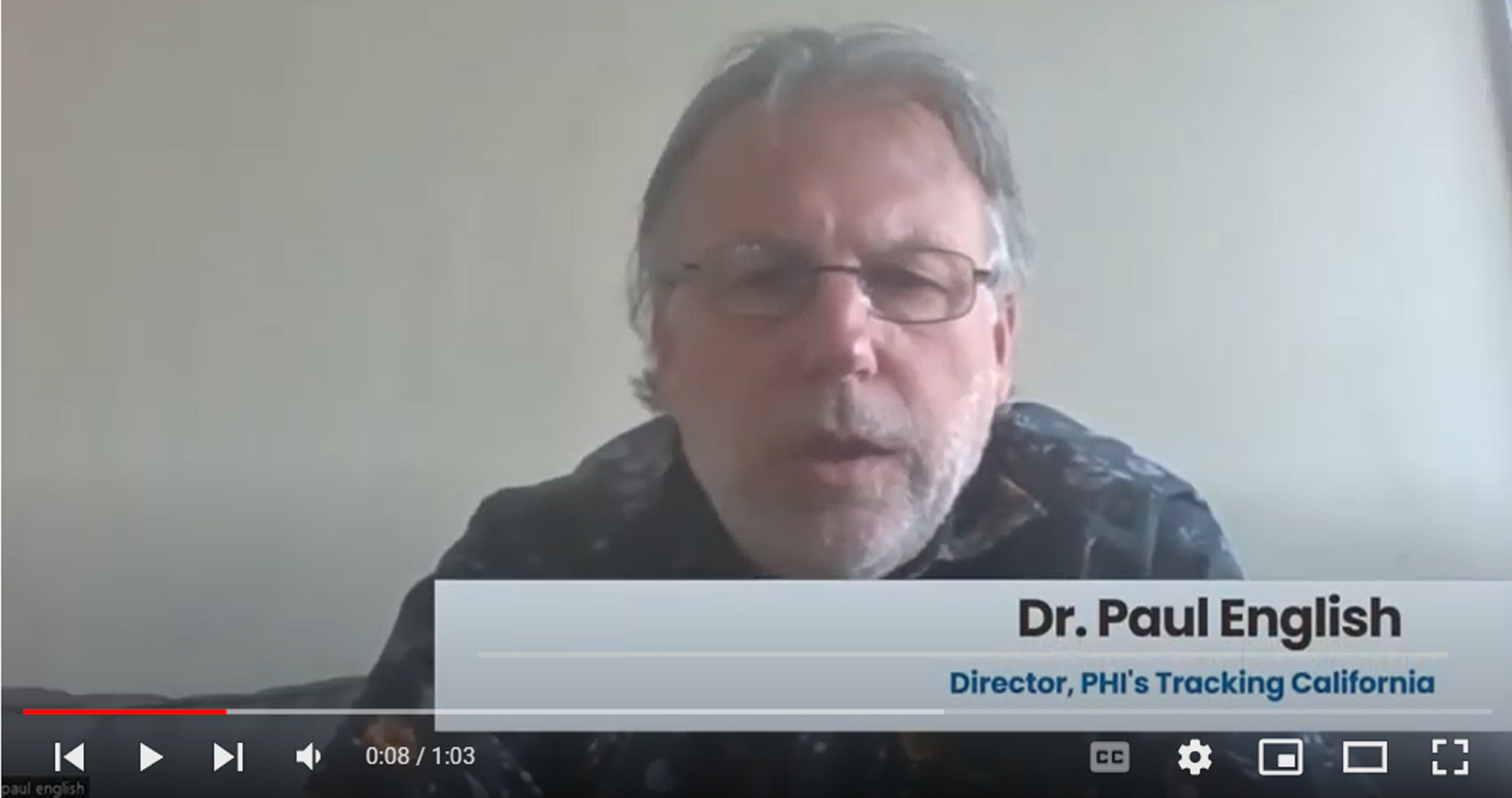 Screenshot of Dr. Paul English