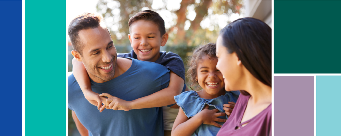 Family smiling together