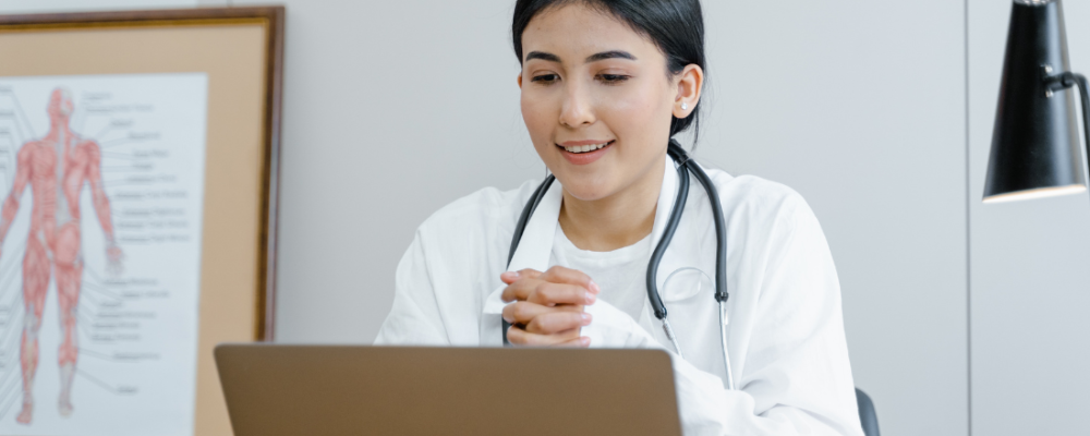 doctor meeting with patient via telehealth