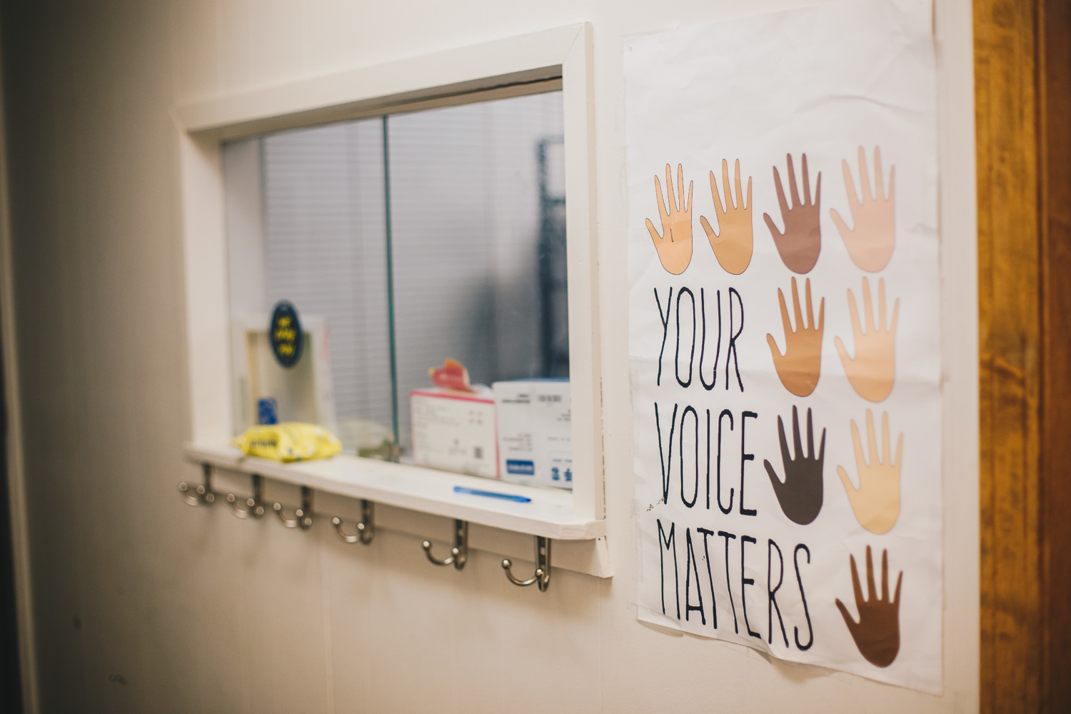 sign that says "Your voice matters"