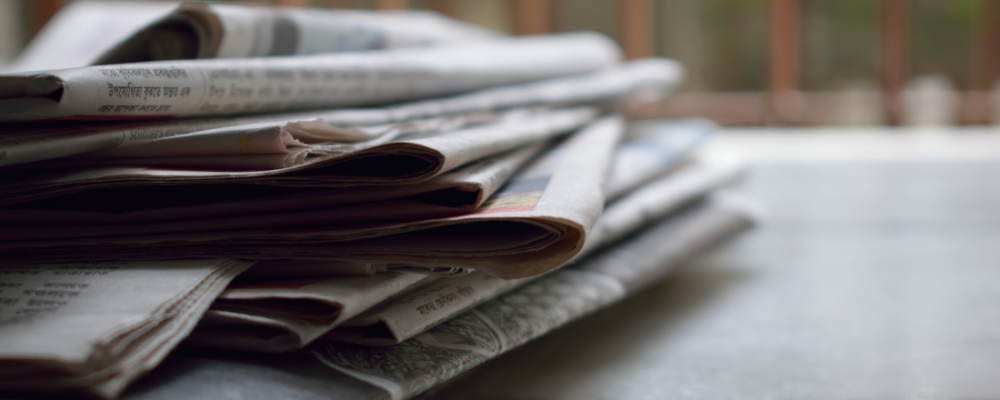 stack of newspapers