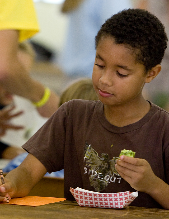 Child eating at school