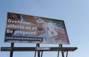 Billboard of Naloxolone Now SLO campaign