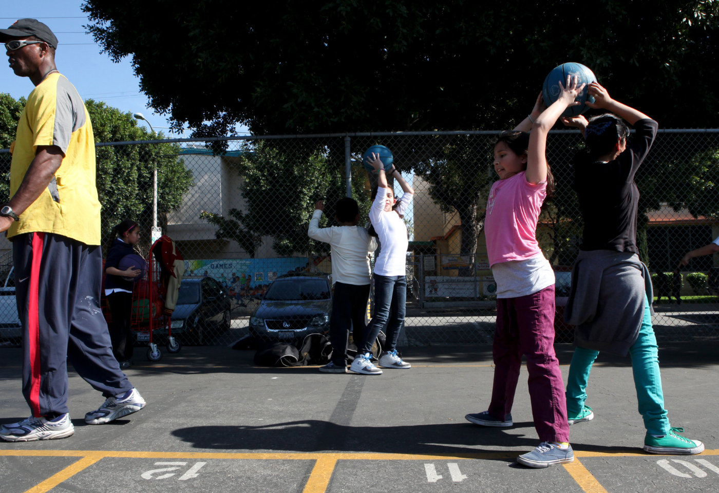 Kids in a school playground