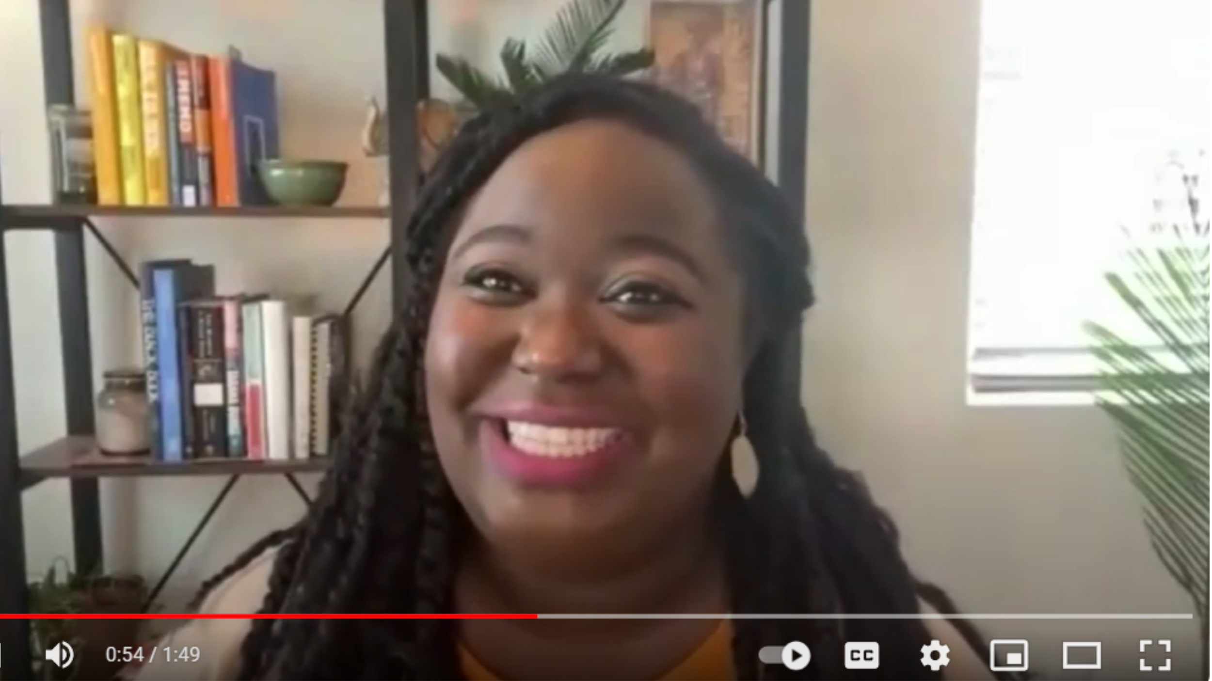 Dana Sherrod screenshot, speaking to camera