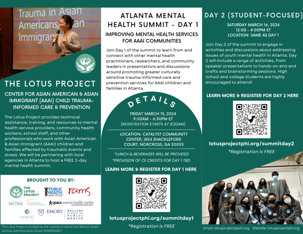 Flyer for download about the Atlanta Mental Health Summit