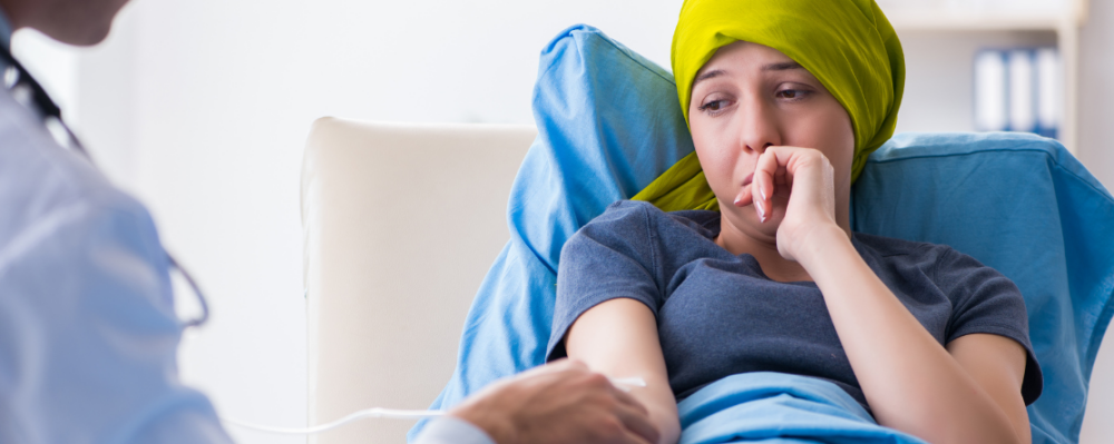 Cancer patient visiting doctor