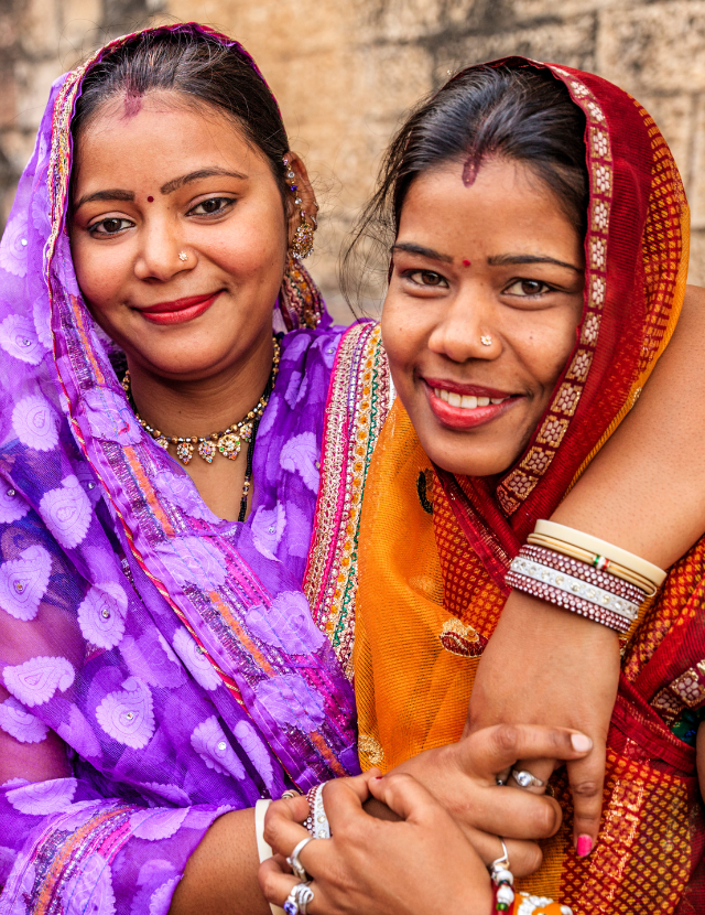 Portrait of young Indian women Jodhpur, India