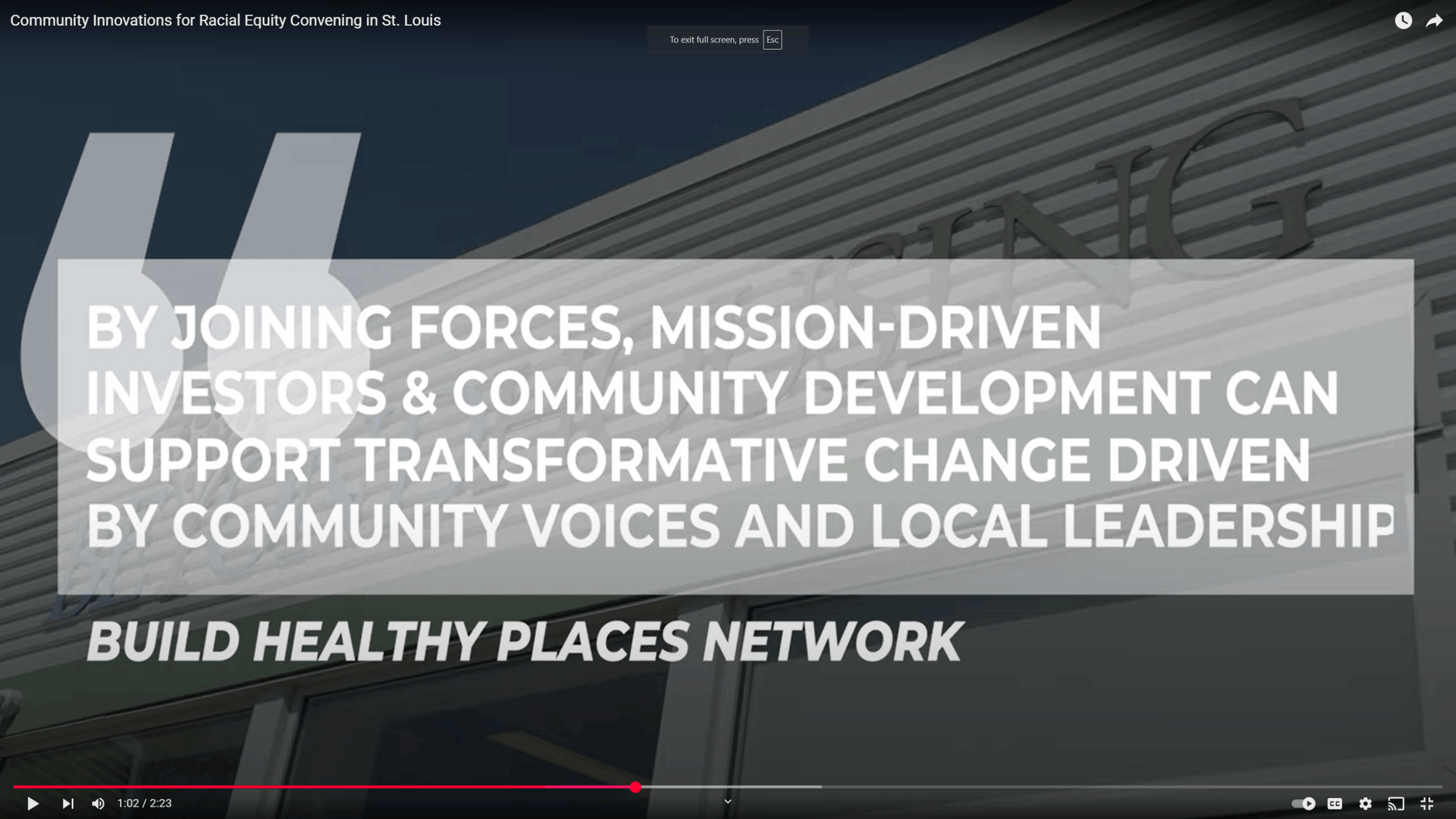 screenshot of CIRE video