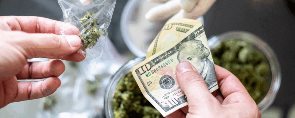 person buying cannabis