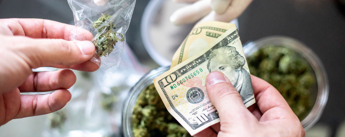 person buying cannabis