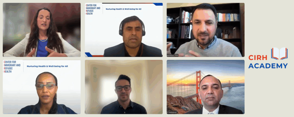 screenshots from webinar with CIRH logo