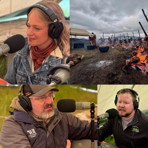collage of photos of people speaking on a podcast during the Old Salt Festival
