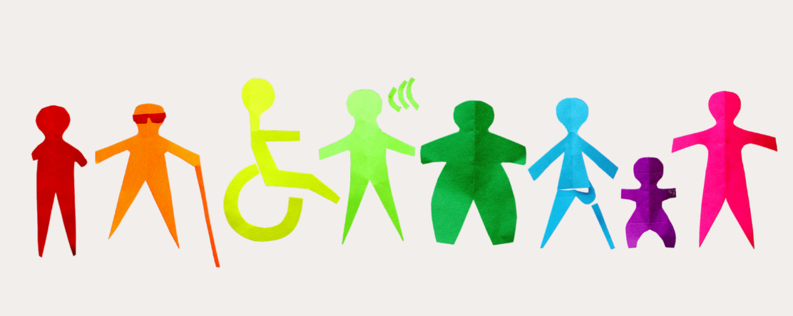 graphic of figures with different disabilities