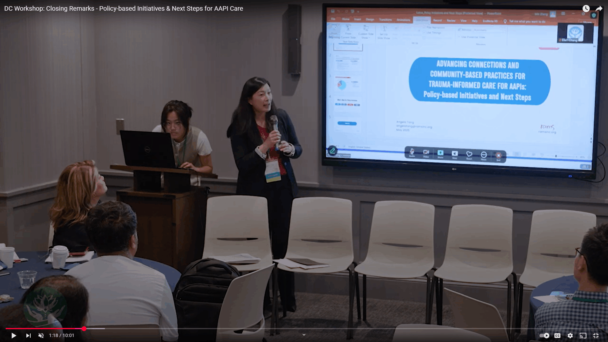 screenshot of Lotus Project Washington DC Workshop Closing Remarks