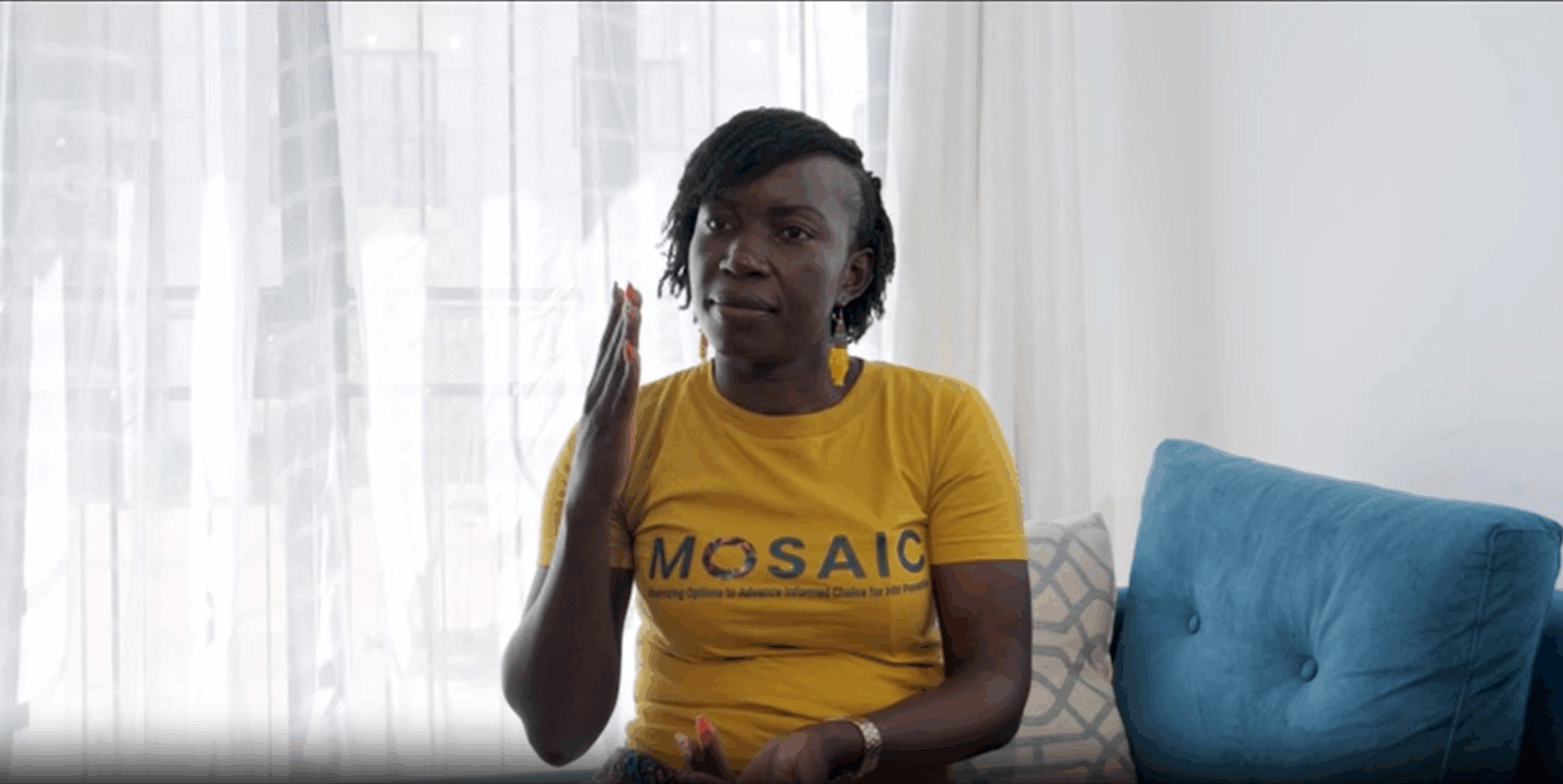 screenshot of Patriciah Jeckonia in video about Kenyan women sharing reroductive health stories