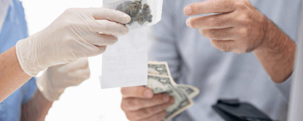 person buying cannabis