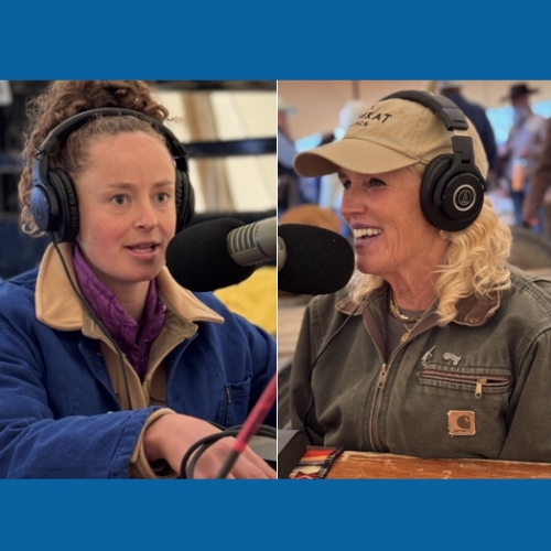 Kat Taylor (r), Co-founder and Board Chair of Beneficial State Bank and Emma Ractliffe (l),