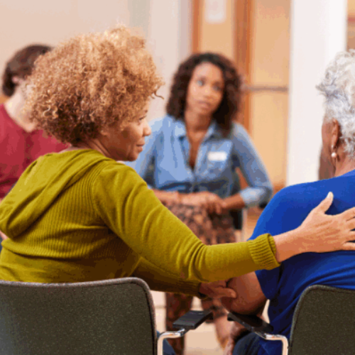 people in a support group