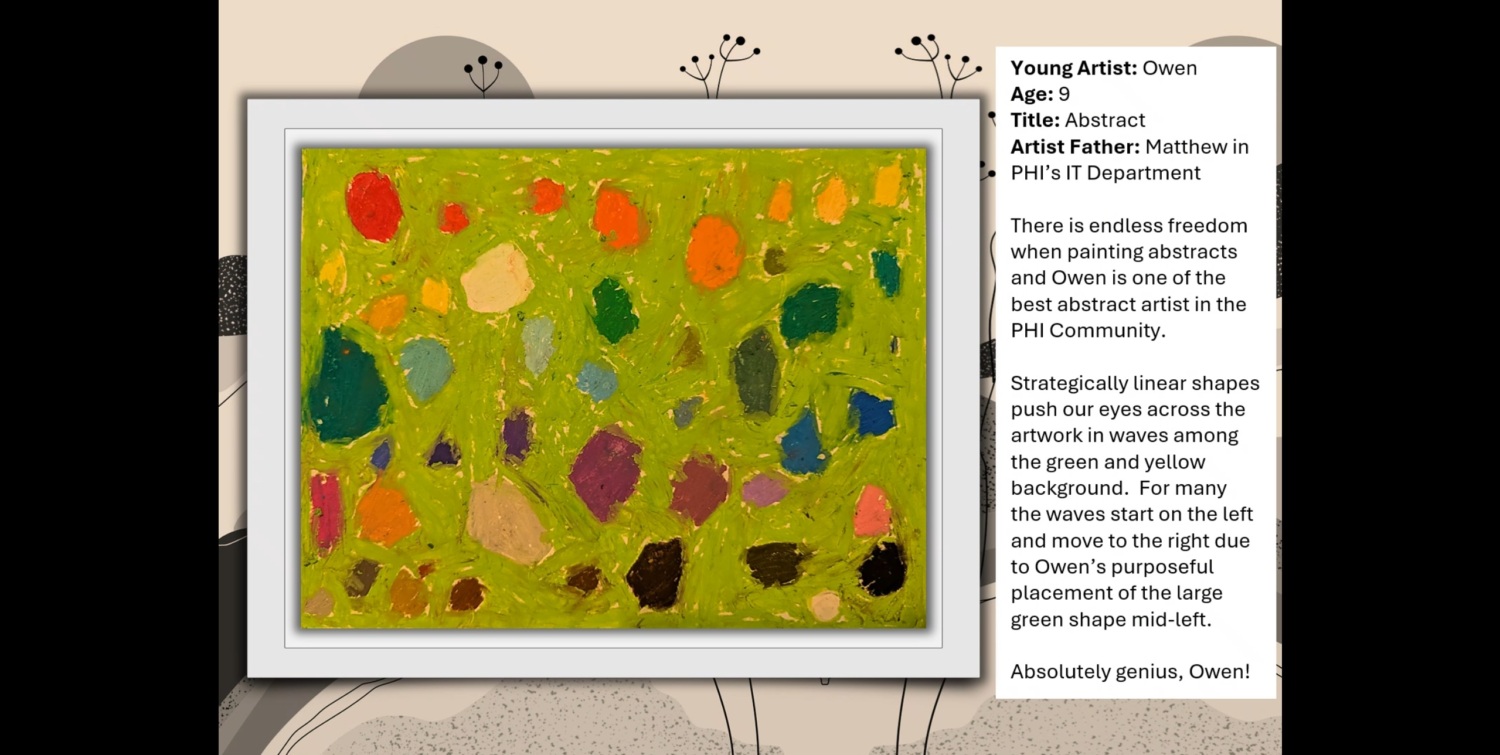 screenshot of painting from PHI 2025 Summer Art Showcase