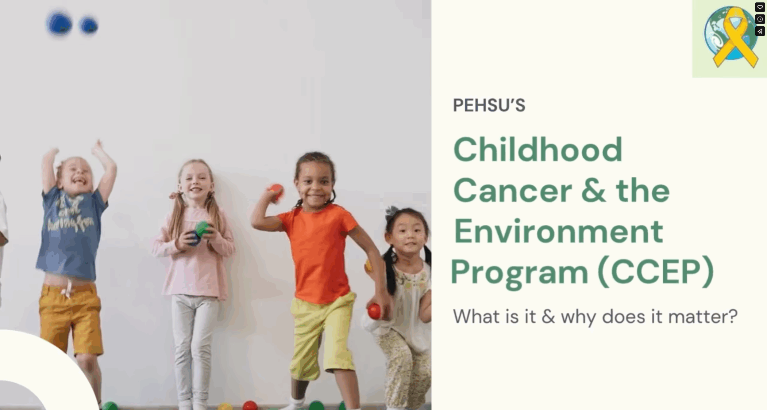 screenshot from video of children throwing balls