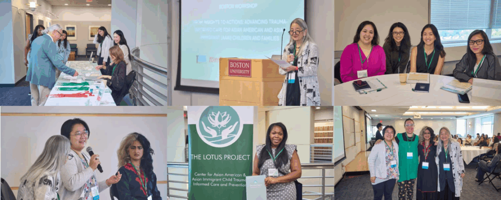 collage of images of people at the Boston workshop